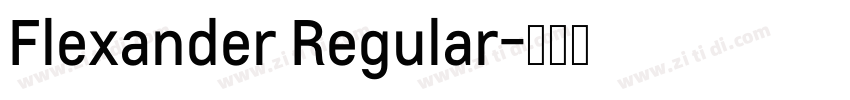 Flexander Regular字体转换